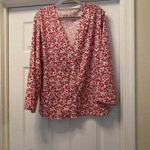Cherries! LS lightweight blouse
